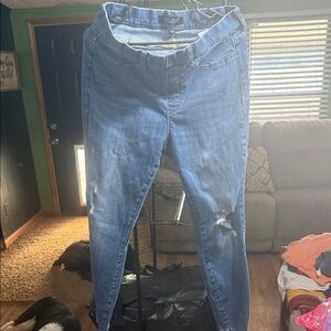 Judy Blue Women's Medium Blue Distressed Skinny Jeans